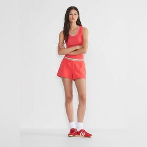 Aritzia | Red Cozy Fleece Sweat Shorts